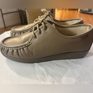 SAS Beige Leather Casual Shoes